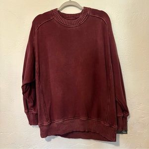 Small Oversized Maroon Aerie Sweatshirt